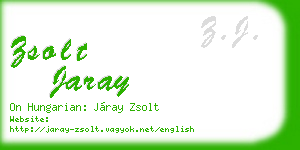 zsolt jaray business card